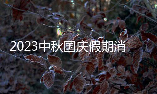 2023中秋国庆假期消费分析图